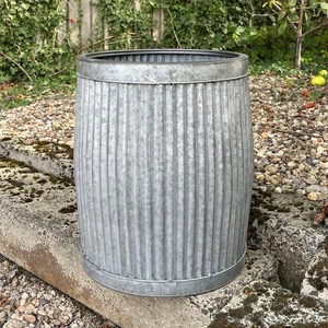 35cm x 43.5cm Garden Planter Decorative Plant Pot Outdoor Dolly Tub Round Trough - Picture 1 of 6