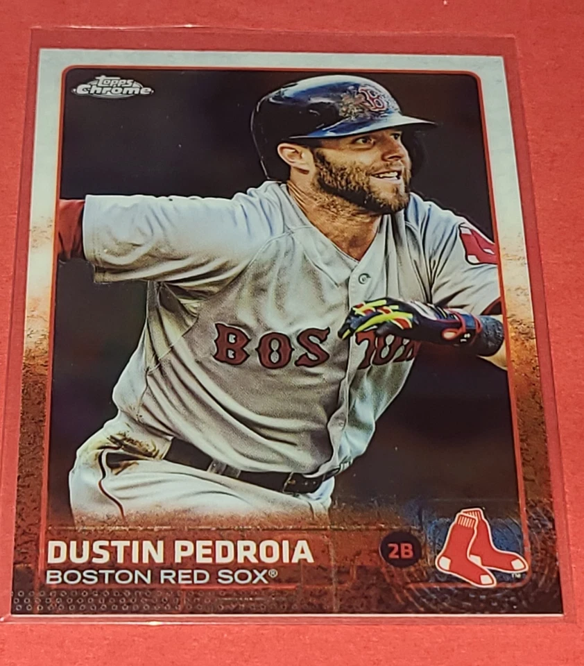 RED SOX DUSTIN PEDROIA 2015 TOPPS CHROME #172 - Image 1 of 1