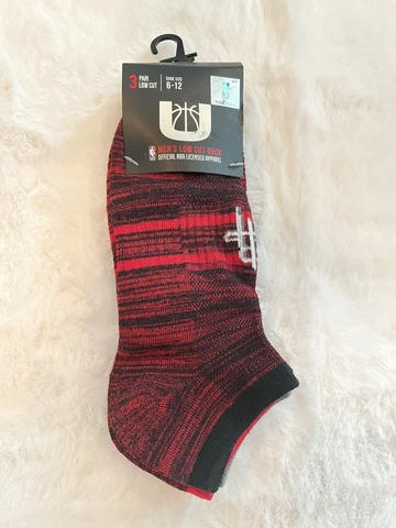 New Houston NBA Rockets Men’s Low Cut Socks 3 Pairs Cover