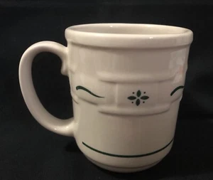 Longaberger Woven Traditions Pottery Heritage Green 12 ounce Mug - Made in USA - Picture 1 of 5