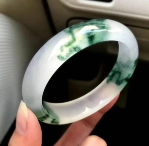 Certificate Ice Jade Bangle Women Jewelry Gifts Genuine Natural Burmese Jade Am - Picture 1 of 13