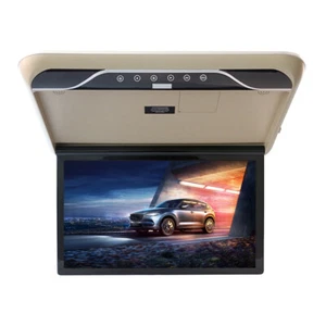 19" Screen Car roof monitor LCD TFT overhead MP5 Player Flip down built-in IR - Picture 1 of 13