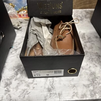 Bass Weejuns Oxford Winnie Woman Sz 8.5 Neutral Tan Tassel Shoelaces Shoes Fall - Image 1 of 2