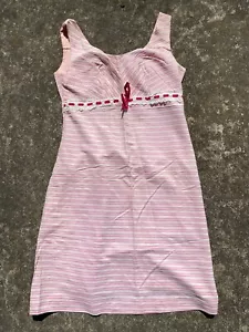 1950s 1960s Vintage Pink Hawaiian Floral Skirted Playsuit 1 Piece Swimsuit Dress - Picture 1 of 9