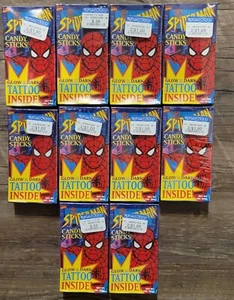 1996 NEW & SEALED Spider-Man the Animated Series Candy Sticks, Complete Set - Picture 1 of 2