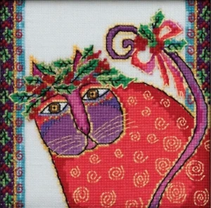 Cross Stitch Kit ~ Laurel Burch Christmas Kitten  #LB30-2015 - Picture 1 of 4