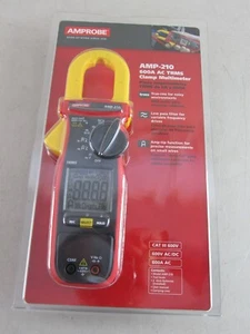 AMPROBE AMP-210 600A Clamp Meter True RMS, AC/DC Current Measurement New in Pkg. - Picture 1 of 11