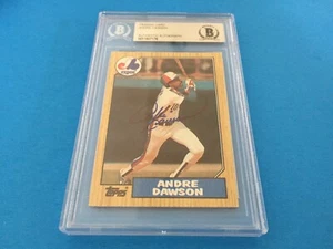 Andre Dawson 1987 Topps Signed Auto Beckett BAS Slabbed - Bild 1 von 1