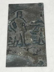Hand Carved Piece Of Slate Tile Trench Art - Picture 1 of 24