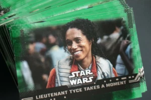 Star Wars Rise of Skywalker kompletny zielony zestaw podstawowy 99 kart Topps UK - Zdjęcie 1 z 1