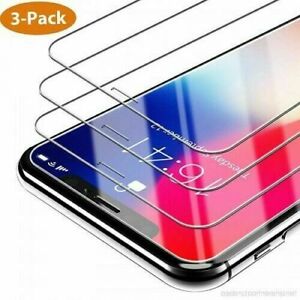 3-Pack iPhone 6 / 7 / 8 Plus Tempered GLASS Screen Protector Bubble Free 11 X XS