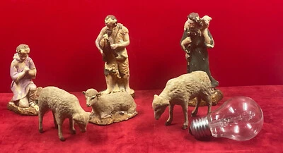 Les Bergers traditionnels et leurs moutons DEVINEAU crèche de Nöel - Photo 1/4