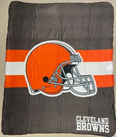 NFL CLEVELAND BROWNS Season Ticket Holder Fleece Throw Blanket - 40" X 50" - NEW Cover