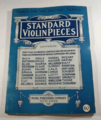 Standard Violin Pieces Vintage Sheet Music Series No.3 Mumil Publishing Co. - Image 1 of 4