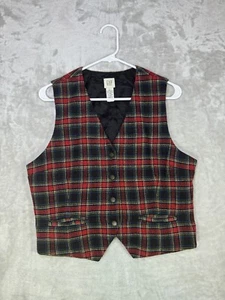 Vintage Gap Flanellweste kariert Weste 90er Herren groß rot gefüttert ärmellos - Bild 1 von 17