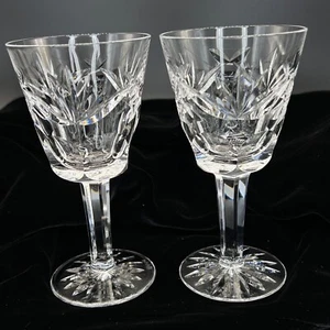 WATERFORD Crystal ASHLING Cut Claret Wine Glasses - Set of 2 - Picture 1 of 14