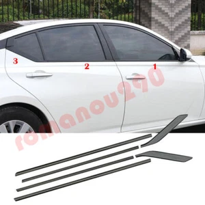 For Nissan Altima 2019-2021 Stainless Black Window Bottom Strip Cover Trim 6pcs - Picture 1 of 10