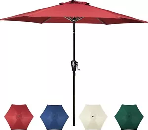 Outdoor Umbrella with Push Button Tilt/Crank Patio Umbrella for Market Pool - Picture 1 of 65