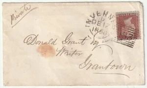 1856 DEC 17 INVERNESS EXPERIMENTAL DUPLEX RARE TYPE 1 LONG BARS TO GRANTOWN - Picture 1 of 3