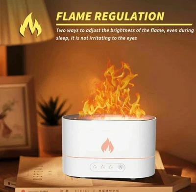 Flame Essential Oil Diffuser Aroma USB Air Humidifier Ultrasonic Fragrance Home - Image 1 of 2