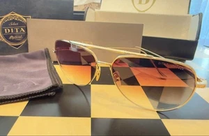 DITA FLIGHT004 Men's Gold Brown Polarized Sunglasses Authentic Used Good - Picture 1 of 20