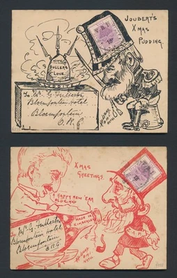 1901 BOER WAR ORANGE FREE STATE COVERS LYONS HAND-DRAWN CARICATURE COVERS NATAL - Image 1 of 4