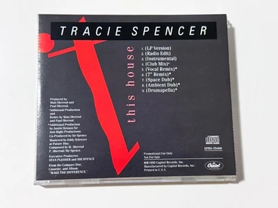 Tracie Spencer This House US PROMO CD Single RARE 9 Remixes Justin Strauss 1990 - Image 1 of 2