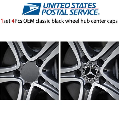 4PCS For Mercedes Benz Most models Badge Wheel Center Caps Emblem Rim Hub Cover Foto 1 de 4