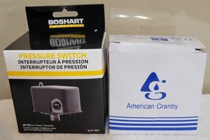 PRESSURE SWITCHES FOR PUMPS 40-60 PSI (2 NEW) AMERICAN GRANBY & BOSHART - Picture 1 of 10