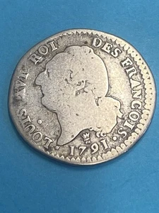 1791-I Frankreich 15 Sols Silber KM#604,5 - Bild 1 von 2