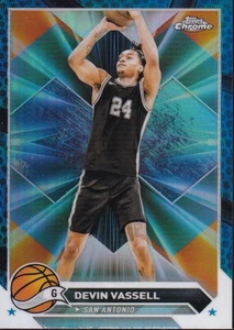 2023-24 Topps Chrome (NBA) Blue Basketball Refractors Card-#152 Devin Vassell - Imagen 1 de 3
