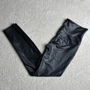Women’s SPANX XL High Rise Tummy Control Faux Leather Leggings - Picture 1 of 4