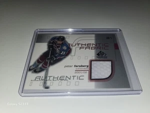Peter Forsberg - 2001-02 Upper Deck SP Game Used Hockey Authentic Fabric AF-PF - Picture 1 of 6