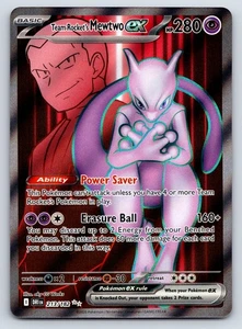Team Rocket's Mewtwo ex Ultra Rare Pokemon SV10: Destined Rivals 213/182 NM - Picture 1 of 2