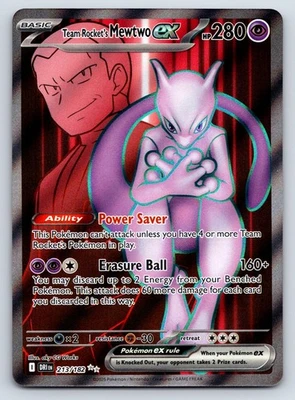 Team Rocket's Mewtwo ex Ultra Rare Pokemon SV10: Destined Rivals 213/182 NM - Image 1 of 2