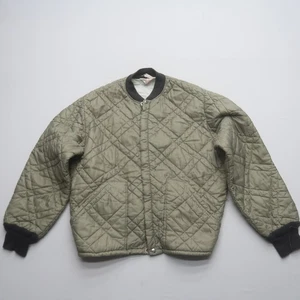 Vintage JC Penney Towncraft Jacket Size Medium Quilted Green Bomber Full Zip - Bild 1 von 13
