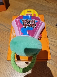 NEU, RING POP PLÜSCH SEIL HUNDESPIELZEUG, KNITTERT & QUIETSCHT - Bild 1 von 3