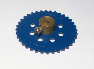 Meccano Sprocket Wheel 36T, 50mm dia - blue - part 95 - Picture 1 of 1