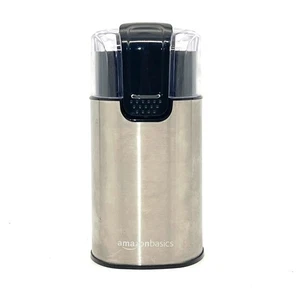 Basics Electric Coffee Grinder Stainless Steel Transparent Lid Stowaway Cord - Picture 1 of 11