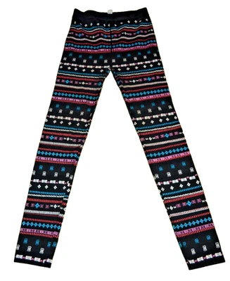 Leggings Hippie Rosa Negros Estampado Azteca Suroeste Para Mujer Grandes Foto 1 de 4