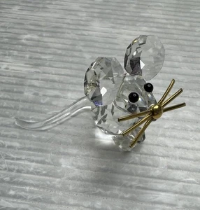 Vintage SWAROVSKI Kristall Maus Gold Metall Schnurrhaare FIGUR 183272 - Bild 1 von 9
