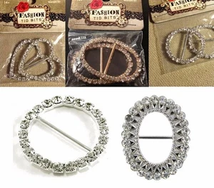 FASHION TID BITS Wearable Art RHINESTONE BUCKLES - Various Styles - Picture 1 of 6