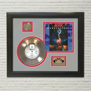 ACDC Thunderstruck Framed Picture Sleeve Gold 45 Record Display - Picture 1 of 5