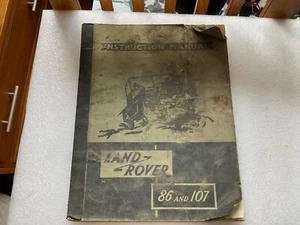 LAND ROVER INSTRUCTION MANUAL 86 107 SERIES 1 PRINT DATE MARCH 1955 ORIGINAL - Picture 1 of 4
