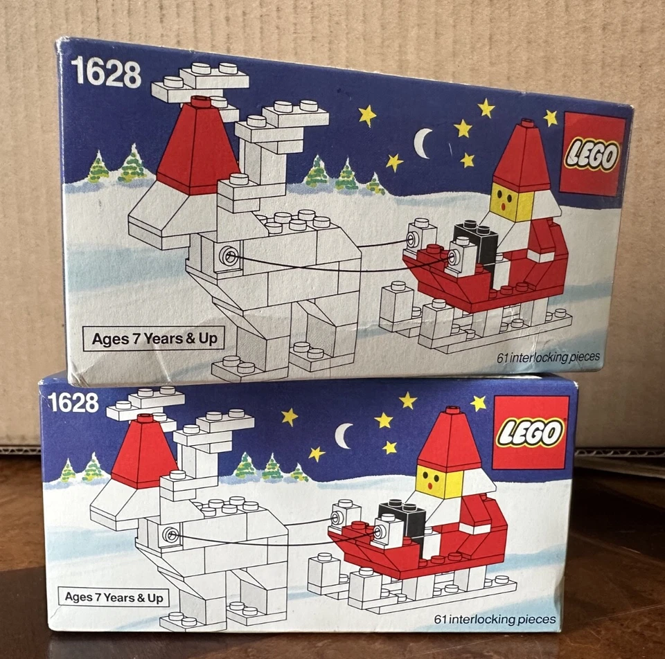 VINTAGE Lego Santa with Reindeer & Sleigh (1628) from 1989 - New in Sealed Box - Image 1 of 4