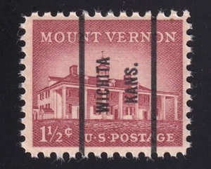 1032 Mount Vernon 1 ½ c Bureau Precancel “Wichita Kans.” PSS-71, MNH OG - Picture 1 of 1
