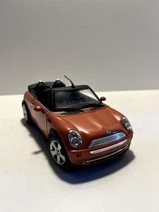 1:18 Hotwheels Mini Cooper Cabrio Convertible; Orange Diecast - Picture 1 of 6