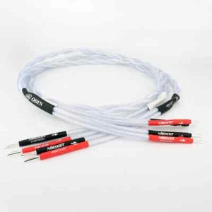 Pair OCC Copper Silver Plated HiFi Audio Speaker Cable Banana Plug for Amplifier - Picture 1 of 6