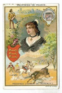 Provence - Combat de taureaux -- Chromo Liebig - Trade card - Imagen 1 de 2