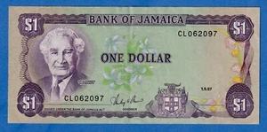 Jamaica 1 Dollar 1987 P-68Ab Circulated Note (EF) - CL062097 - Picture 1 of 4